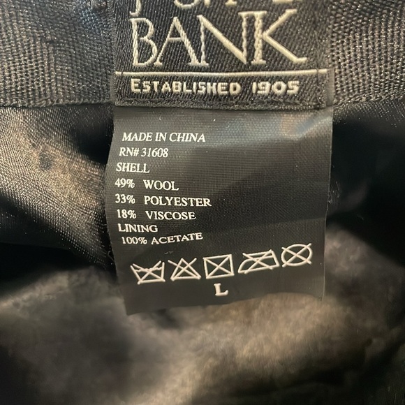 Jos. A. Bank Wool Blend Newsboy Cabbie Cap Hat Black L - Picture 4 of 4